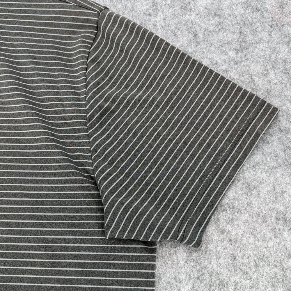 Under Armour Mens XL HeatGear Polo Shirt Gray Striped Loose Fit Golf Top - Picture 2 of 10